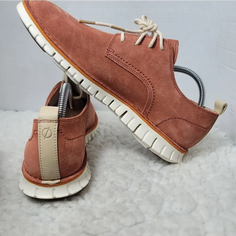 Cole Haan ZeroGrand Suede Oxford Shoes Men’s 9M Rust Brown Grand.OS Lace Up Up